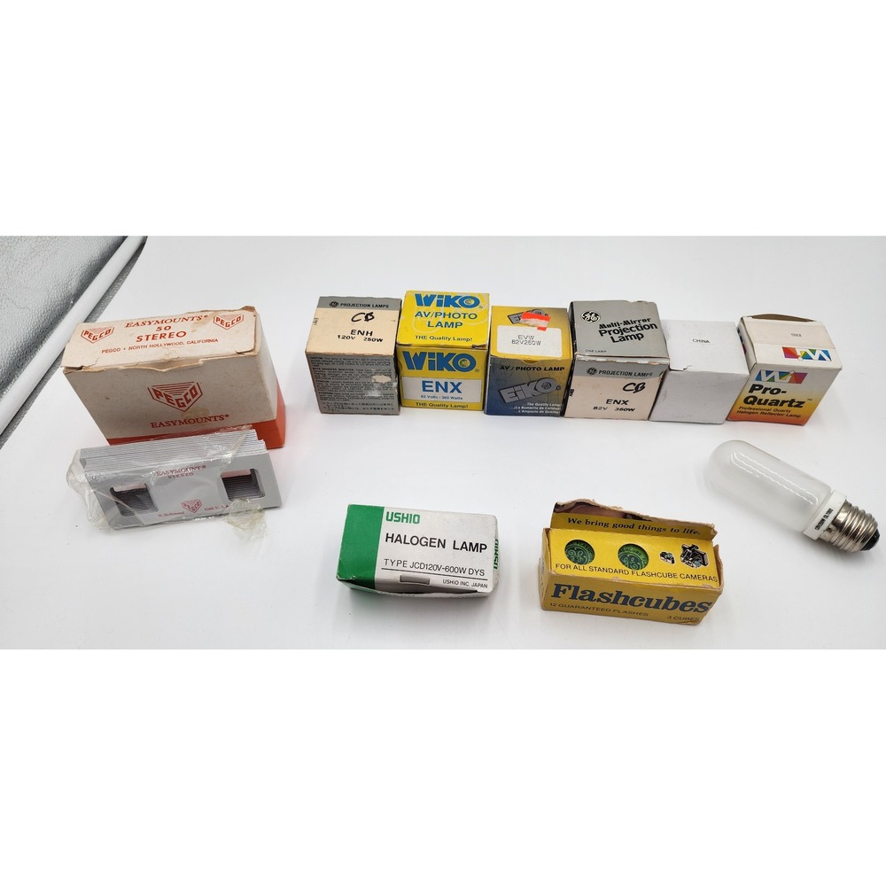Minolta Tiffen GE Vintage Camera Accessory Lot Flash Filters Lamps Slide Mounts - Picture 6 of 9